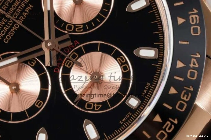0517 Stretchable Daytona 116515 QF 1:1 Best Edition Black RG Dial on Oysterflex Rubber Strap SA 2273